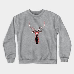 venison head Deer Stag Majestic Horns Noble Animal Crewneck Sweatshirt